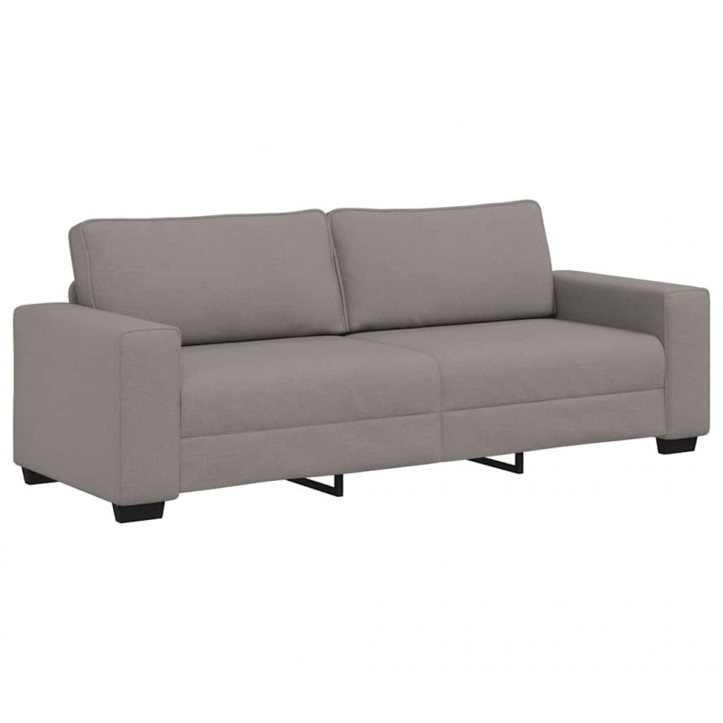 Sofa 3-osobowa, kolor taupe, 220x77x82 cm, tkaniną