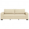 Sofa 3-osobowa, kremowa, 220x77x82 cm, tkaniną