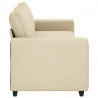 Sofa 3-osobowa, kremowa, 220x77x82 cm, tkaniną