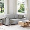 Sofa 3-osobowa, szara chmurowy, 220x77x82 cm, tkaniną