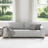 Sofa 3-osobowa, szara chmurowy, 220x77x82 cm, tkaniną