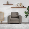 Sofa Fotel Jasnoszary 100x77x82 cm Tkanina sztruksowa