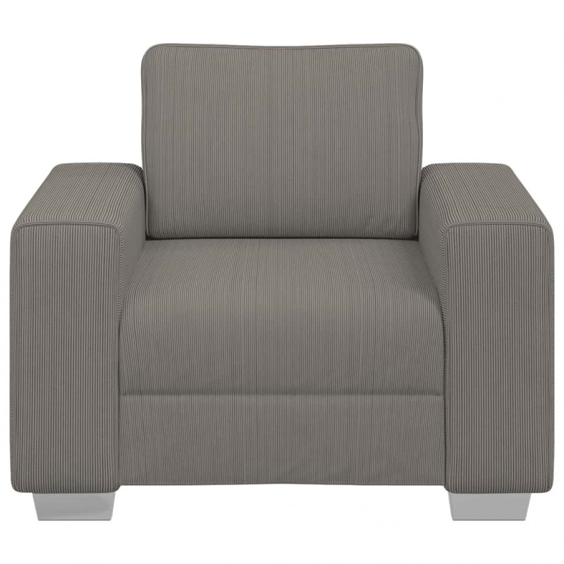 Sofa Fotel Jasnoszary 100x77x82 cm Tkanina sztruksowa