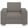 Sofa Fotel Jasnoszary 100x77x82 cm Tkanina sztruksowa