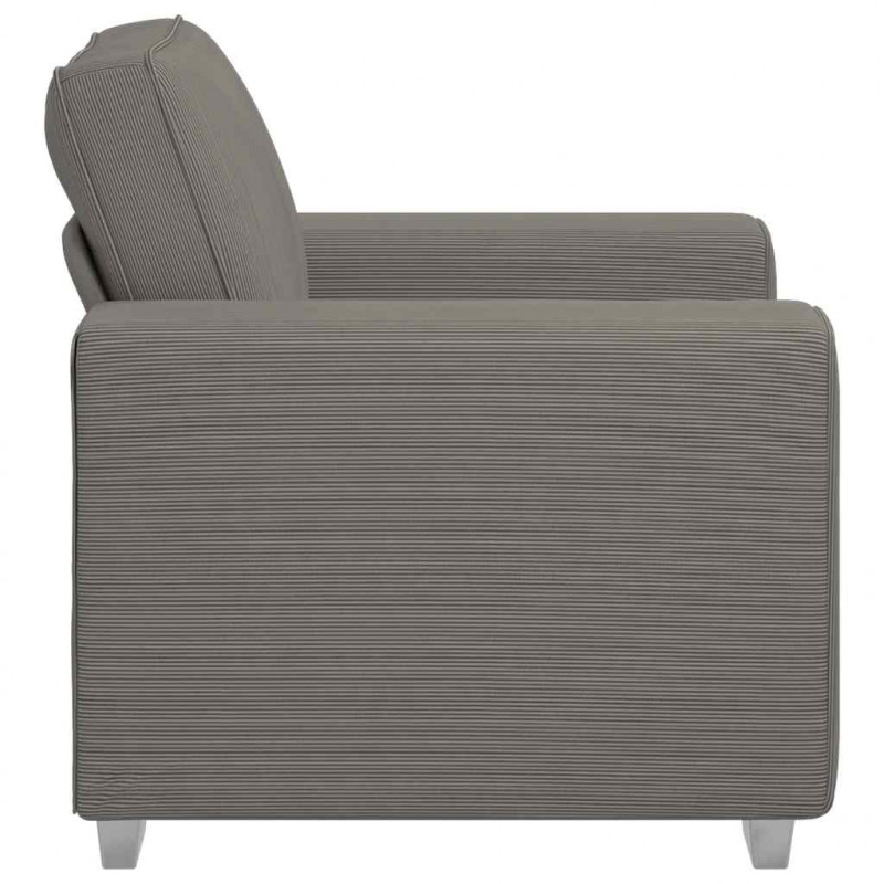 Sofa Fotel Jasnoszary 100x77x82 cm Tkanina sztruksowa