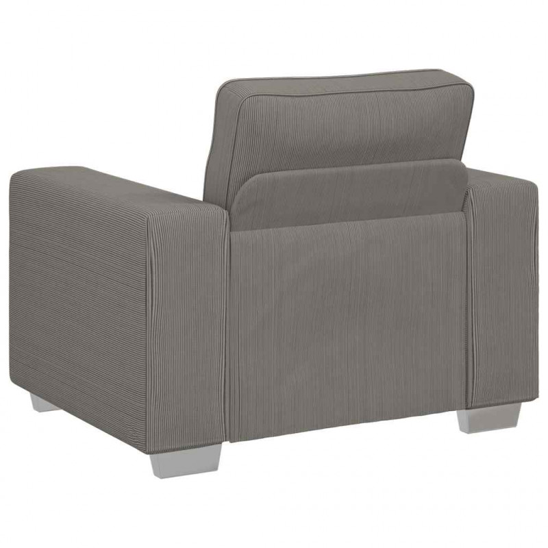 Sofa Fotel Jasnoszary 100x77x82 cm Tkanina sztruksowa