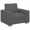 Sofa Fotel Ciemnoszary 100x77x82 cm Tkanina Corduroy
