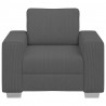 Sofa Fotel Ciemnoszary 100x77x82 cm Tkanina Corduroy