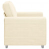 Sofa Fotel Kremowy 100x77x82 cm Tkanina Kordowa