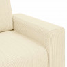 Sofa Fotel Kremowy 100x77x82 cm Tkanina Kordowa