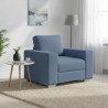 Sofa Fotel Niebieski 100x77x82 cm Tkanina Corduroy
