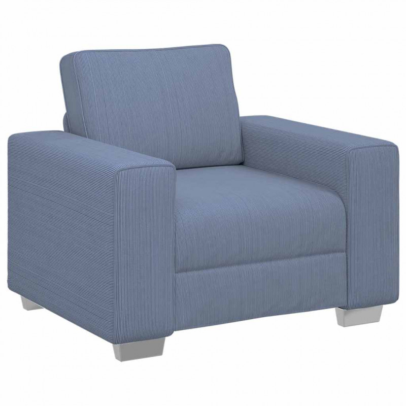 Sofa Fotel Niebieski 100x77x82 cm Tkanina Corduroy