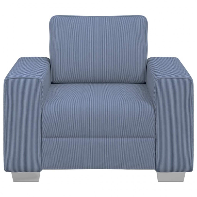 Sofa Fotel Niebieski 100x77x82 cm Tkanina Corduroy
