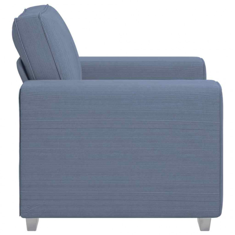 Sofa Fotel Niebieski 100x77x82 cm Tkanina Corduroy