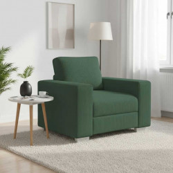 Sofa Fotel ciemnozielona 100x77x82 cm Tkanina Corduroy