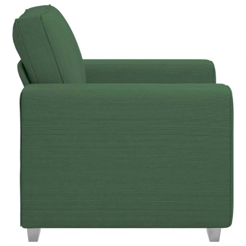 Sofa Fotel ciemnozielona 100x77x82 cm Tkanina Corduroy
