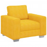 Sofa Fotel Jasnożółty 100x77x82 cm Tkanina Corduroy