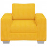 Sofa Fotel Jasnożółty 100x77x82 cm Tkanina Corduroy