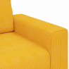 Sofa Fotel Jasnożółty 100x77x82 cm Tkanina Corduroy