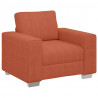 Sofa Fotel Czerwony Pomarańczowy 100x77x82 cm Tkanina Kordowa