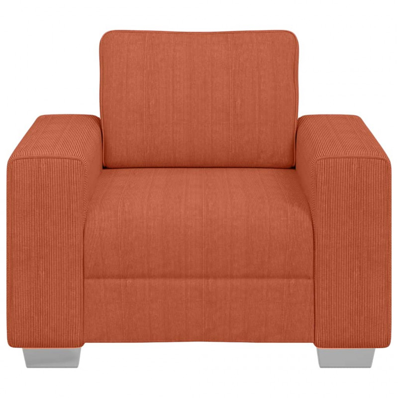 Sofa Fotel Czerwony Pomarańczowy 100x77x82 cm Tkanina Kordowa