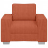 Sofa Fotel Czerwony Pomarańczowy 100x77x82 cm Tkanina Kordowa