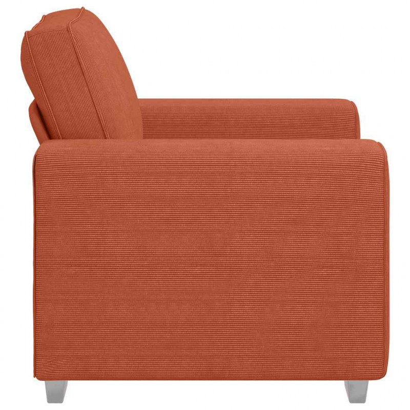 Sofa Fotel Czerwony Pomarańczowy 100x77x82 cm Tkanina Kordowa