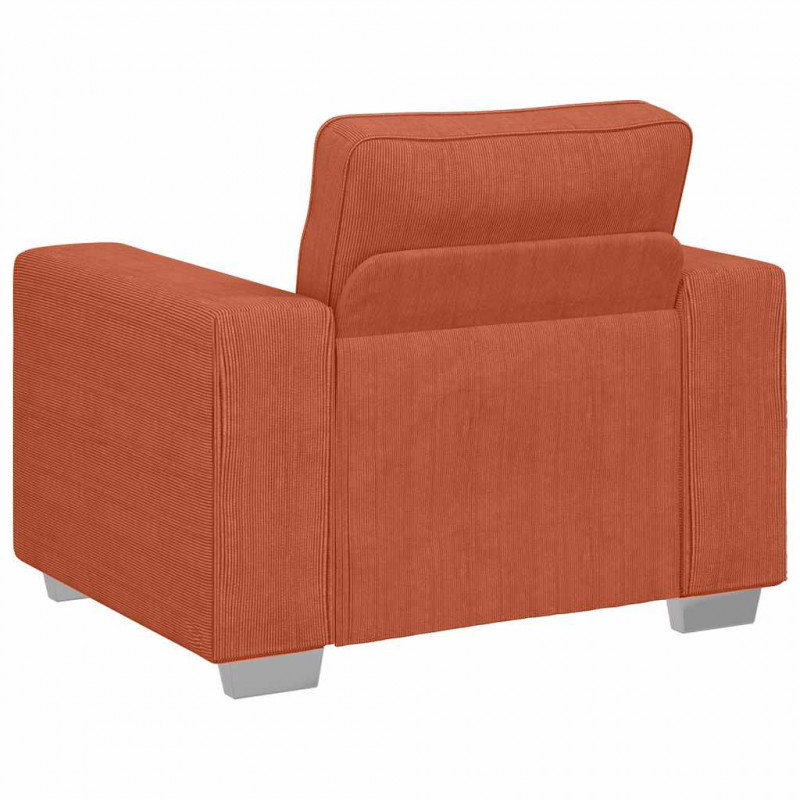 Sofa Fotel Czerwony Pomarańczowy 100x77x82 cm Tkanina Kordowa