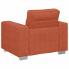 Sofa Fotel Czerwony Pomarańczowy 100x77x82 cm Tkanina Kordowa