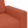 Sofa Fotel Czerwony Pomarańczowy 100x77x82 cm Tkanina Kordowa