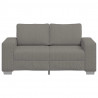 Sofa dwuosobowa jasnoszara 160x77x82 cm Tkanina sztruksowa