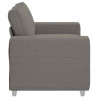 Sofa dwuosobowa jasnoszara 160x77x82 cm Tkanina sztruksowa