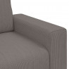 Sofa dwuosobowa jasnoszara 160x77x82 cm Tkanina sztruksowa