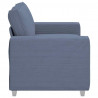 Sofa dwuosobowa niebieska 160x77x82 cm tkanina sztruksowa