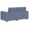 Sofa dwuosobowa niebieska 160x77x82 cm tkanina sztruksowa