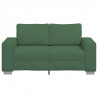Sofa dwuosobowa ciemnozielona 160x77x82 cm Tkanina sztruksowa