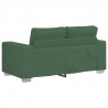 Sofa dwuosobowa ciemnozielona 160x77x82 cm Tkanina sztruksowa