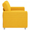 Sofa dwuosobowa jasnożółta 160x77x82 cm Tkanina sztruksowa