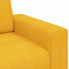 Sofa dwuosobowa jasnożółta 160x77x82 cm Tkanina sztruksowa