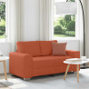 Sofa dwuosobowa czerwono-pomarańczowa 160x77x82 cm Tkanina sztruksowa