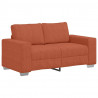 Sofa dwuosobowa czerwono-pomarańczowa 160x77x82 cm Tkanina sztruksowa