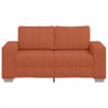 Sofa dwuosobowa czerwono-pomarańczowa 160x77x82 cm Tkanina sztruksowa