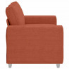 Sofa dwuosobowa czerwono-pomarańczowa 160x77x82 cm Tkanina sztruksowa