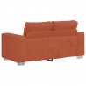 Sofa dwuosobowa czerwono-pomarańczowa 160x77x82 cm Tkanina sztruksowa
