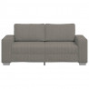 Sofa dwuosobowa, jasnoszara, 180x77x82 cm, tkanina sztruksowa