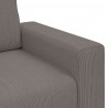 Sofa dwuosobowa, jasnoszara, 180x77x82 cm, tkanina sztruksowa