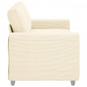 Sofa dwuosobowa, kremowa, 180x77x82 cm, tkanina sztruksowa