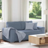 Sofa dwuosobowa, niebieska, 180x77x82 cm, tkanina sztruksowa