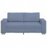 Sofa dwuosobowa, niebieska, 180x77x82 cm, tkanina sztruksowa