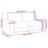 Sofa dwuosobowa, niebieska, 180x77x82 cm, tkanina sztruksowa